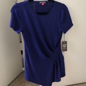 NWT Vince Camuto Sapphire Blue Asymmetric Tee XS